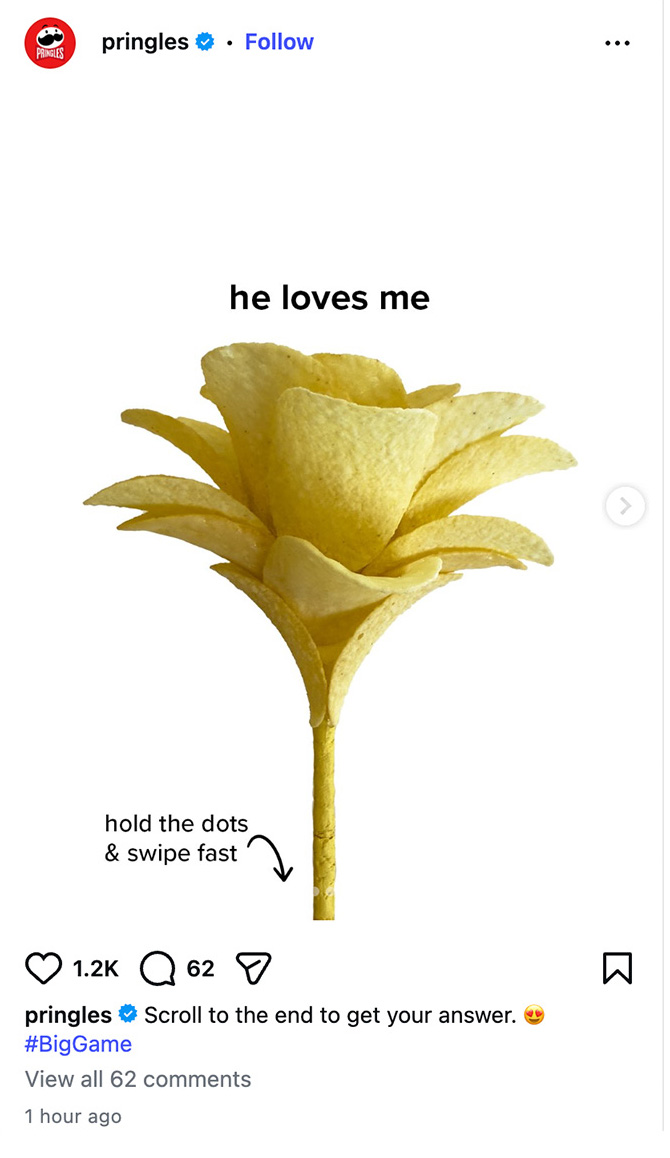 Pringles Social Media Post - He Loves Me